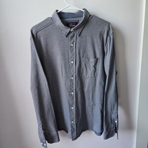 Johnston & Murphy Gray Casual Button Down Shirt